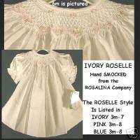 NWT! Rosalina SMOCKED IVORY ROSELLE PORTRAIT DRESS!! 6m  