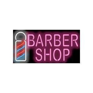  Barber Shop w/Pole Neon Sign: Office Products