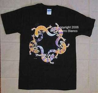 Leopard Gecko Black T Shirt NEW Youth Small Low Ship  