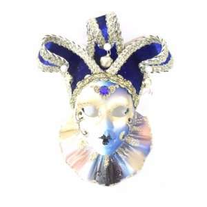    Blue Gold Jollini Miniature Ceramic Venetian Mask: Home & Kitchen
