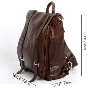 jasminesmart Wholesale Genuine Cowhide Leather Messenger Backpack 