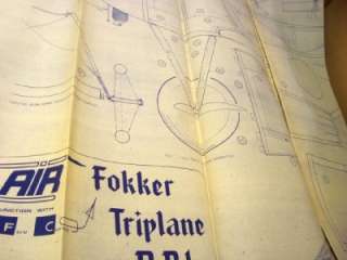   FOKKER TRIPLANE DR1 R/C MODEL AIRPLANE KIT ** 73 inch wingspan  