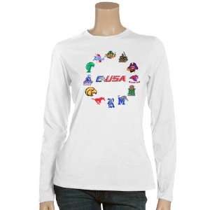  C USA Ladies White Conference Long Sleeve T shirt Sports 