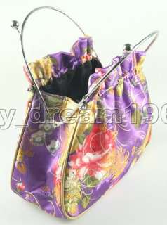 HANDMADE Chinese SILK flower Embroider purse/handbag #765  