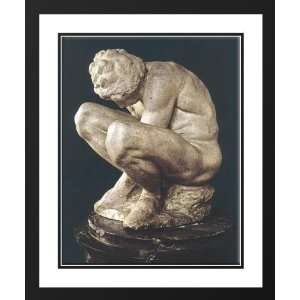  Michelangelo 20x23 Framed and Double Matted Crouching Boy 