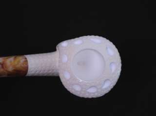 PEARL Smoking Meerschaum Pipe 2 STEMS CASE+STAND+POUCH  