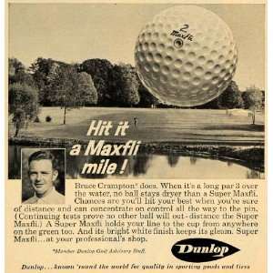   Dunlop Golf Balls Bruce Crampton   Original Print Ad