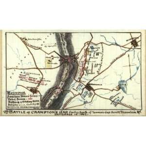  Civil War Map The Battle of Cramptons Gap : 5 miles south 