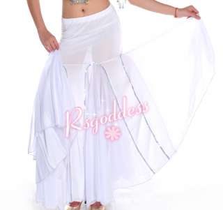 New White belly dance costume 3 pics bra&belt &skirt  