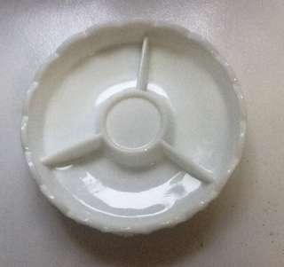 Westmoreland DIVIDED DISH Milk White with Grape Motif  