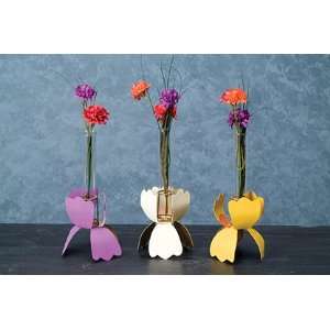 Metal Home Dcor Rustic Balloons Set of 3 Flower Tubes Glass Collection 