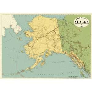 STATE OF ALASKA (AK) MAP BY RAND MCNALLY 1897: Home 