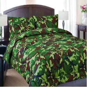  Full Size 7 Piece Military Camouflage / Camo Print 