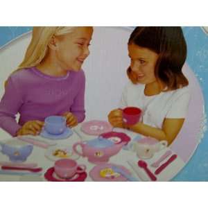 Play Tea Set: 30 Piece Dinnerware Set, Service for 4, Includes Tea Pot 