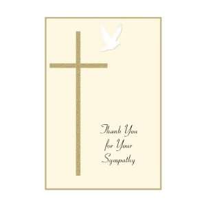  Funeral Sympathy Thank You Card    Cross Dove Health 