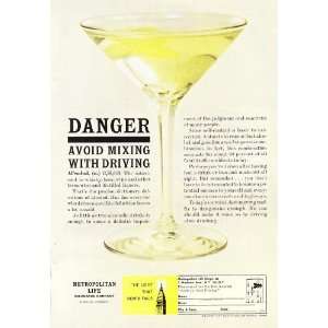  1961 Ad Alcohol Warning Original Vintage Print Ad 