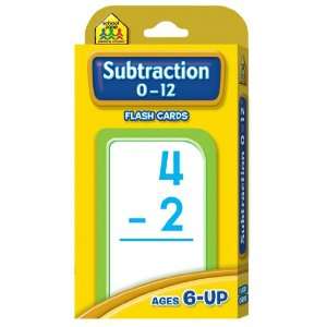   SCHOOL ZONE PUBLISHING SUBTRACTION 0 12 FLASH CARDS: Everything Else