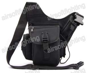 Airsoft 600D Tactical Utility Shoulder Backpack Bag Pouch Black A 