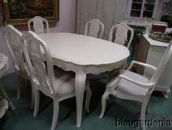 Mid Century Italian/French Country Dining Set Six Chairs  