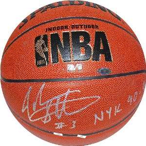  John Starks Autographed Indoor/Outdoor Basketball with NYK 