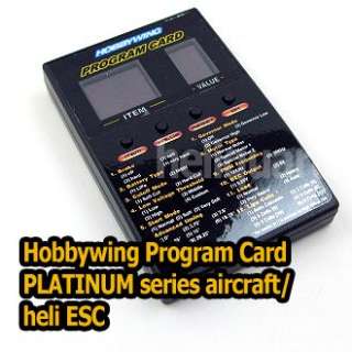 Hobbywing Platinum LED program card aircraft/heli ESC  