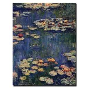  Water Lilies by Claude Monet, Canvas Art   47 x 35