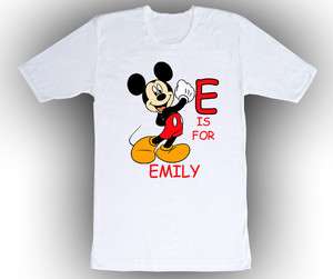 Personalized Custom Mickey Mouse ABC Birthday T Shirt Gift Add Your 