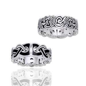 Mammen Weave Viking Knot Wedding Band Norse Celtic Sterling Silver 