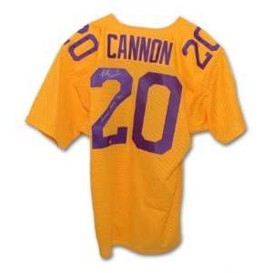 Billy Cannon Autographed/Hand Signed LSU Tigers Throwback Jersey with 