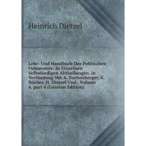   Und . Volume 4,Â part 4 (German Edition) Heinrich Dietzel Books