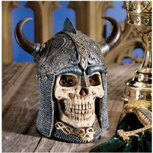  Xoticbrands Gothic Medieval Warrior Skull Sculpture 