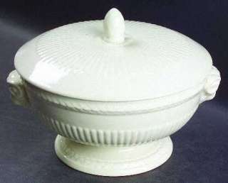 Wedgwood Edme Embossed Cream Footed Covered Veggie Bowl  
