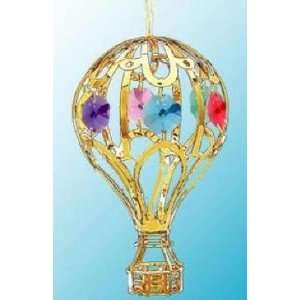  Multicolor Swarovski Crystal 24K Plated Hot Air Balloon 