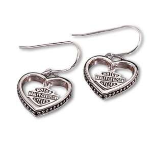 Sterling Silver Ladies Heart Earrings: Jewelry