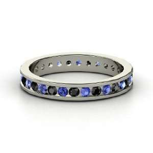  Alondra Eternity Band, 14K White Gold Ring with Sapphire 