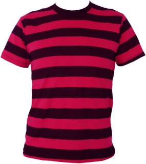 rock star academy mens black pink striped t shirt 100 % cotton t shirt 
