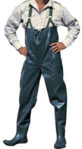 ACADEMY BROADWY 713109 SIZE 10 RUBBER CHEST HIGH WADERS 047297391626 