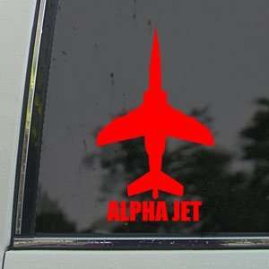  ALPHA JET Red Decal Military Soldier Truck Window Red 