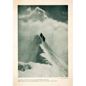  1922 Print Ascent Mountain Resplendent Canada Rockies Hike 
