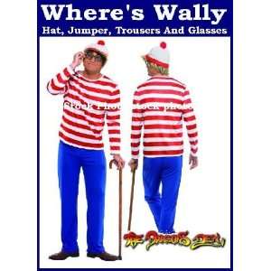  Wheres Wally Costume & Glasses Wheres Wally Costume Hat 