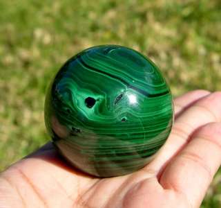 44mm Green MALACHITE CRYSTAL SPHERE GEM BALL Rare from Africa Congo 