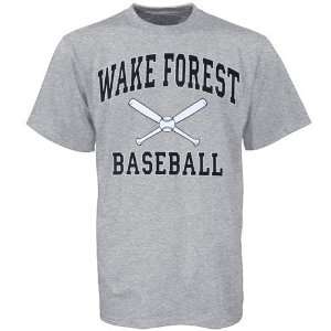  Wake Forest Demon Deacons Ash Baseball T shirt: Sports 