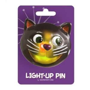  Pack of 24 Light Up Spooky Cat Halloween Decor Pins: Home 