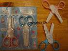 Hello Kitty Plastic Safe Scissors Straight Wave 2 pcs Set Pink & Blue 