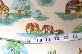 Waverly Coastal Caravan Drapery fabric elephants yds  