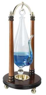 Wooden Tabletop Weather Glass Water Storm Barometer New  