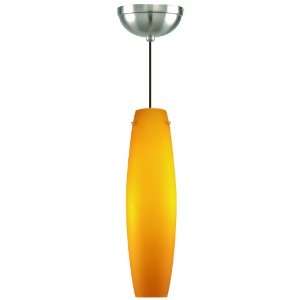Lite Source LS 1015AMB Vaso Pendant Lamp with Amber Glass Shade, Amber 