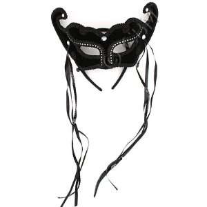  Mardi Gras Venetian Black Mask 