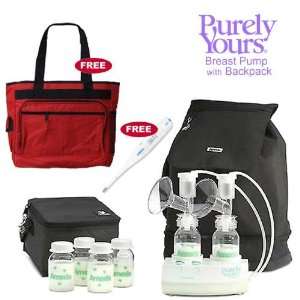  Ameda Purely Yours Breast Pump with Back Pack Free Diaper 