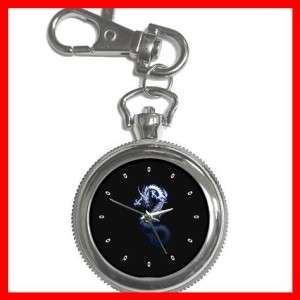 Classic Blue Dragon Myth Hobby Silver Key Chain Watch  